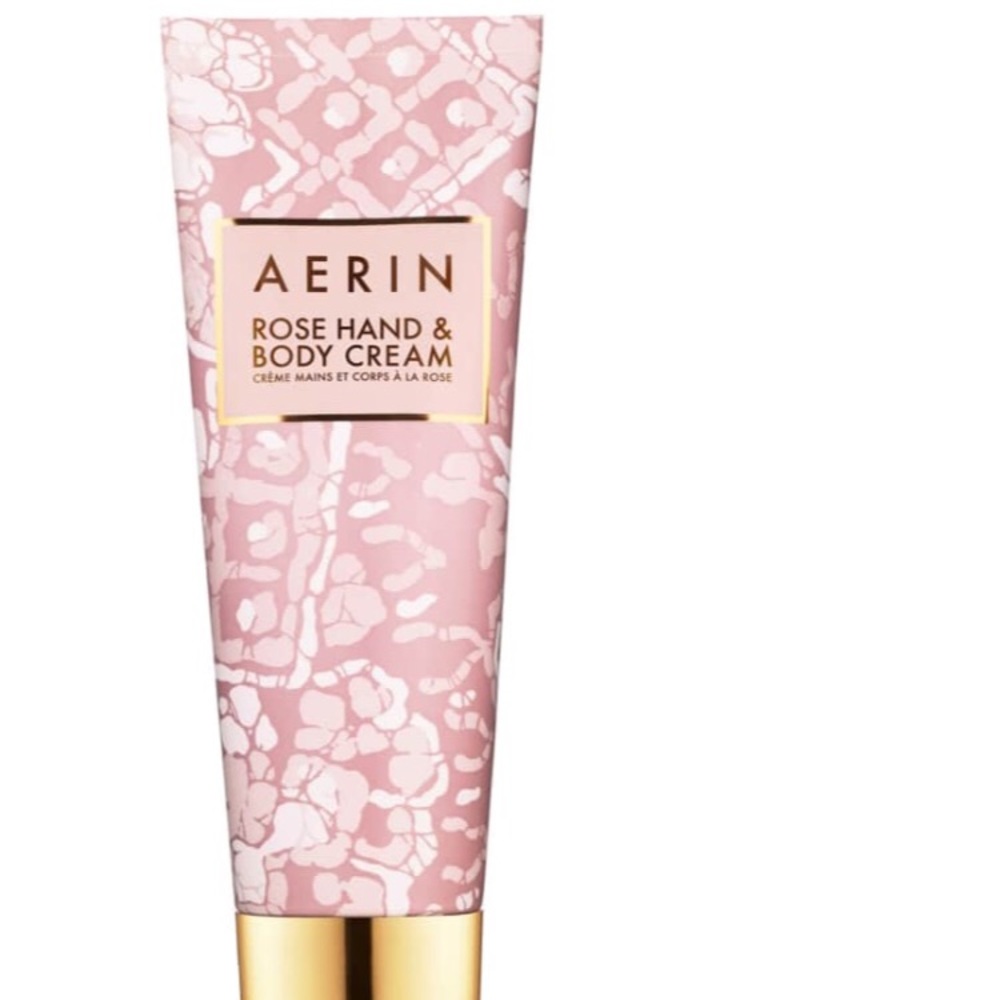 Aerin rose hand and body crema.